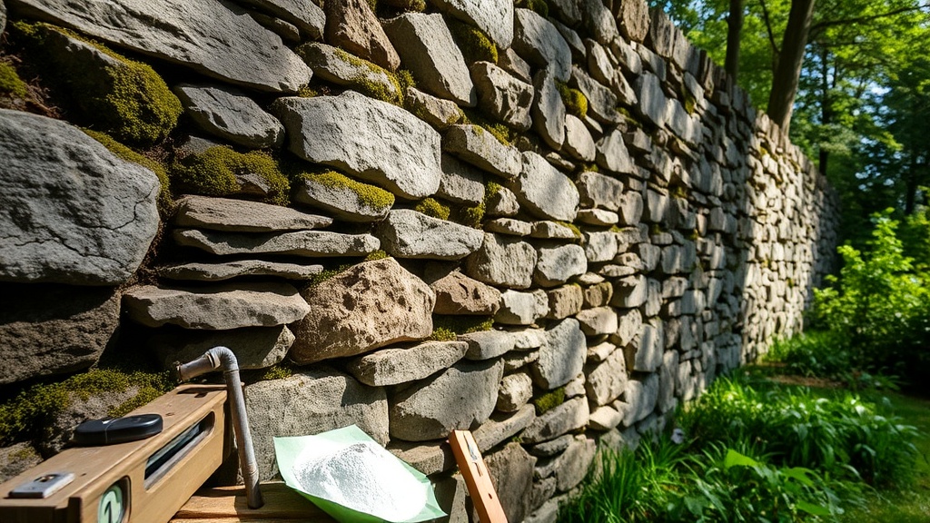 5 étapes pour consolider un mur en pierre qui penche